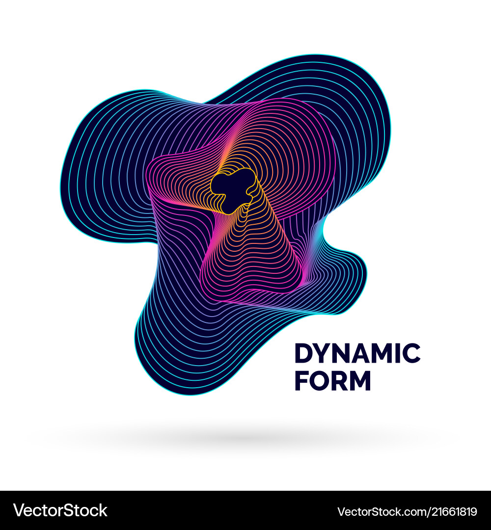 Bright abstract background with a dynamic waves vector image