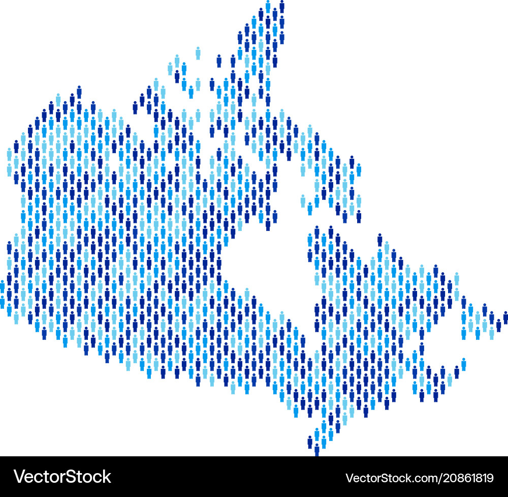 Canada map population demographics Canada map population demographics vector image
