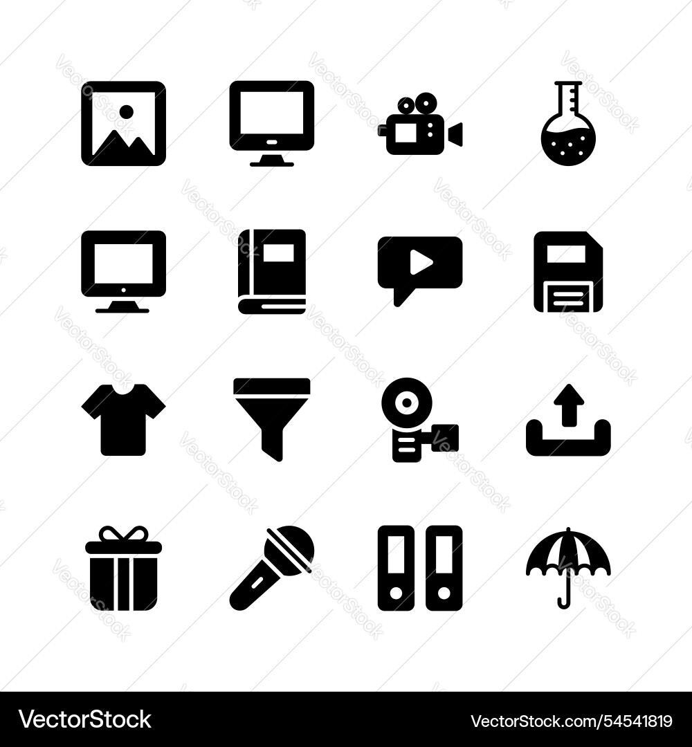 Collection of user interface and web icons ready vector image