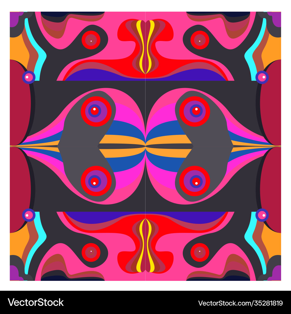 Colorful geometric and curve background pattern vector image