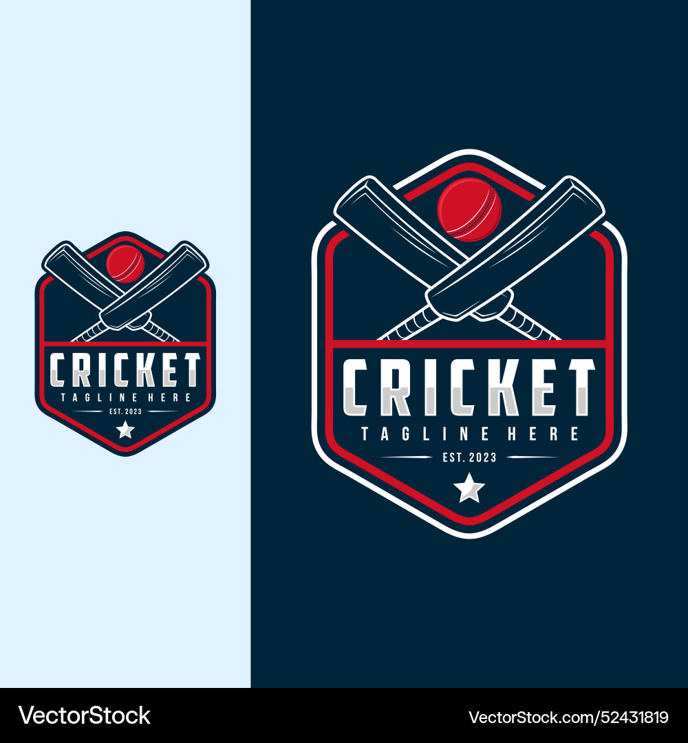 Cricket Logo Sport Design Template Emblem Cricket Logo Sport Design Template Emblem vektorbild