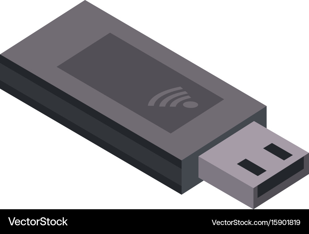 Data usb memory to save documents vector image