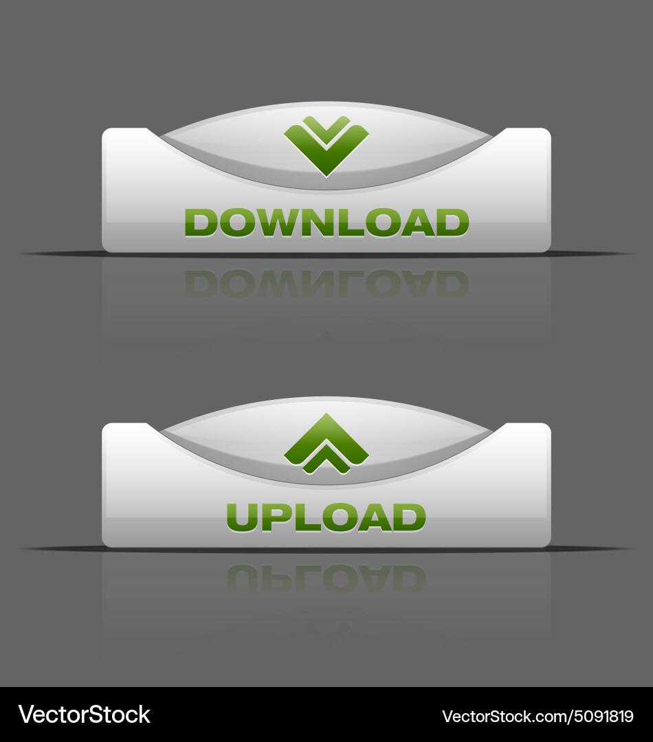 Download and upload buttons Vector Image