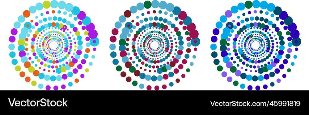 Geometric pattern with circles of different vector image
