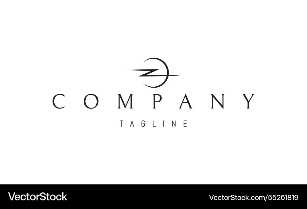Logo with an abstract image of lightning vector image