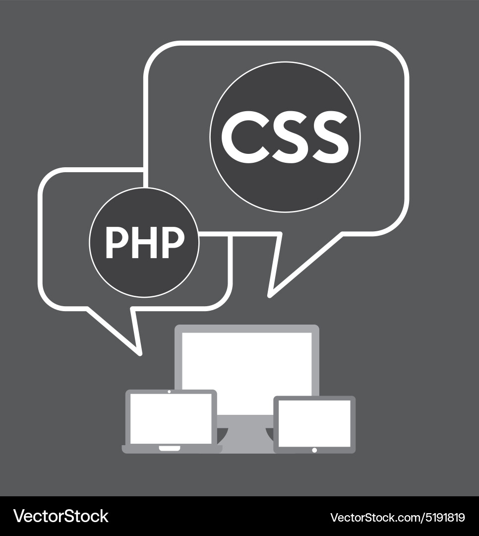 Programming language vector image