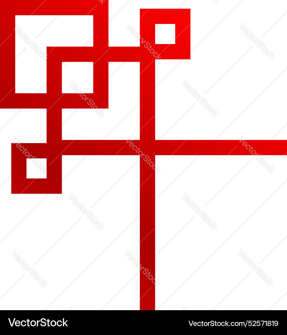Red geometric shape creating abstract design Red geometric shape creating abstract design vector image
