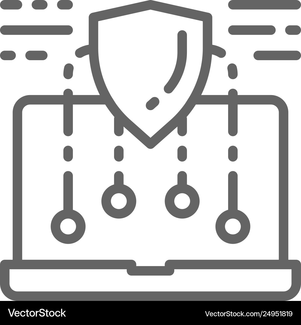Security laptop safe computer web protect Security laptop safe computer web protect vector image