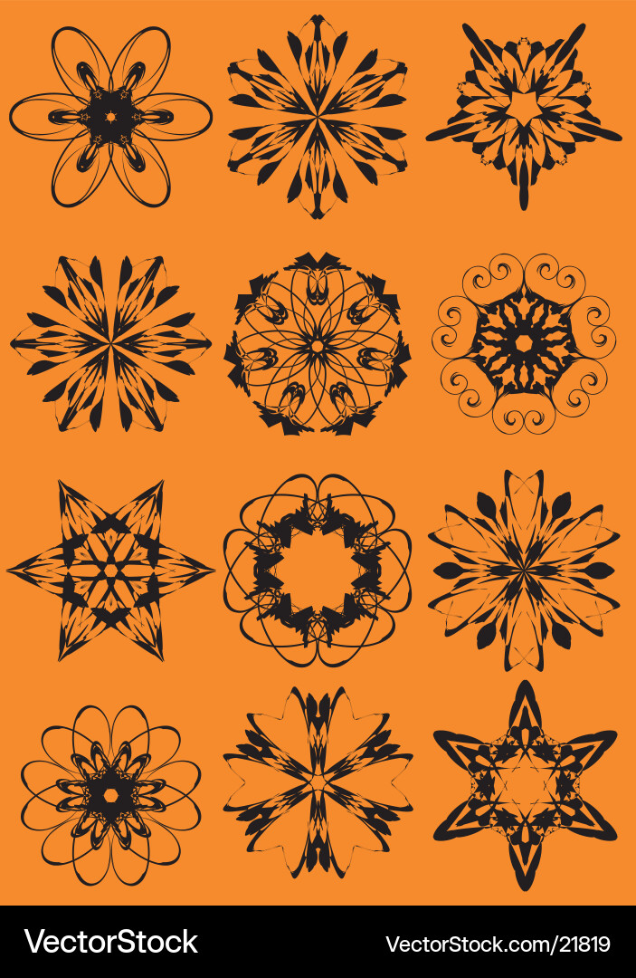 Set flowers Vector Image