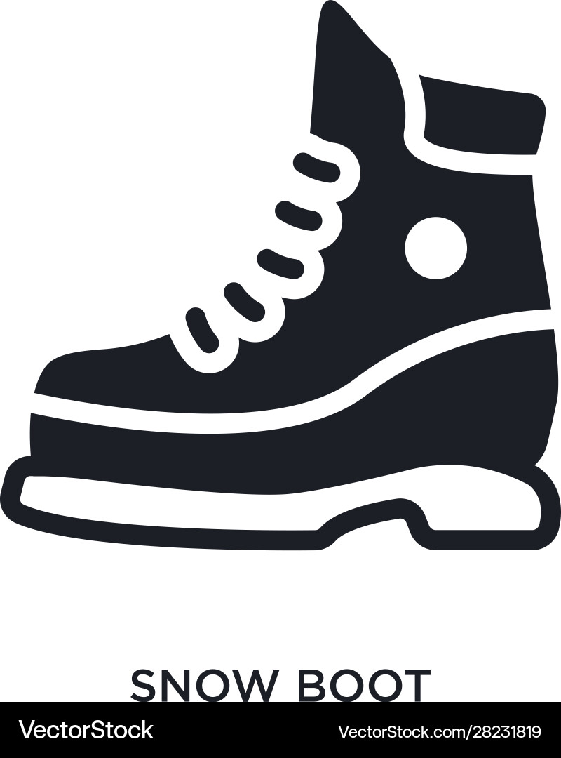 Snow boot isolated icon simple element from Vector Image