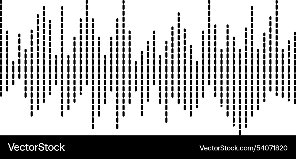 Captivating sound wave pattern with black dots Captivating sound wave pattern with black dots vector image