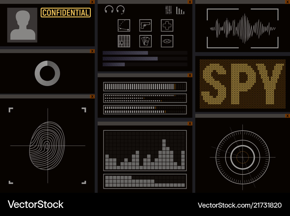 Computer software for the spy Computer software for the spy vector image