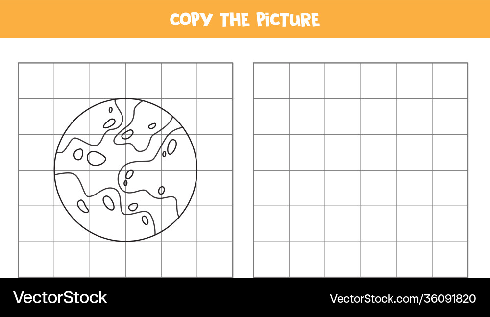 Copy picture planet mars logical game vector image