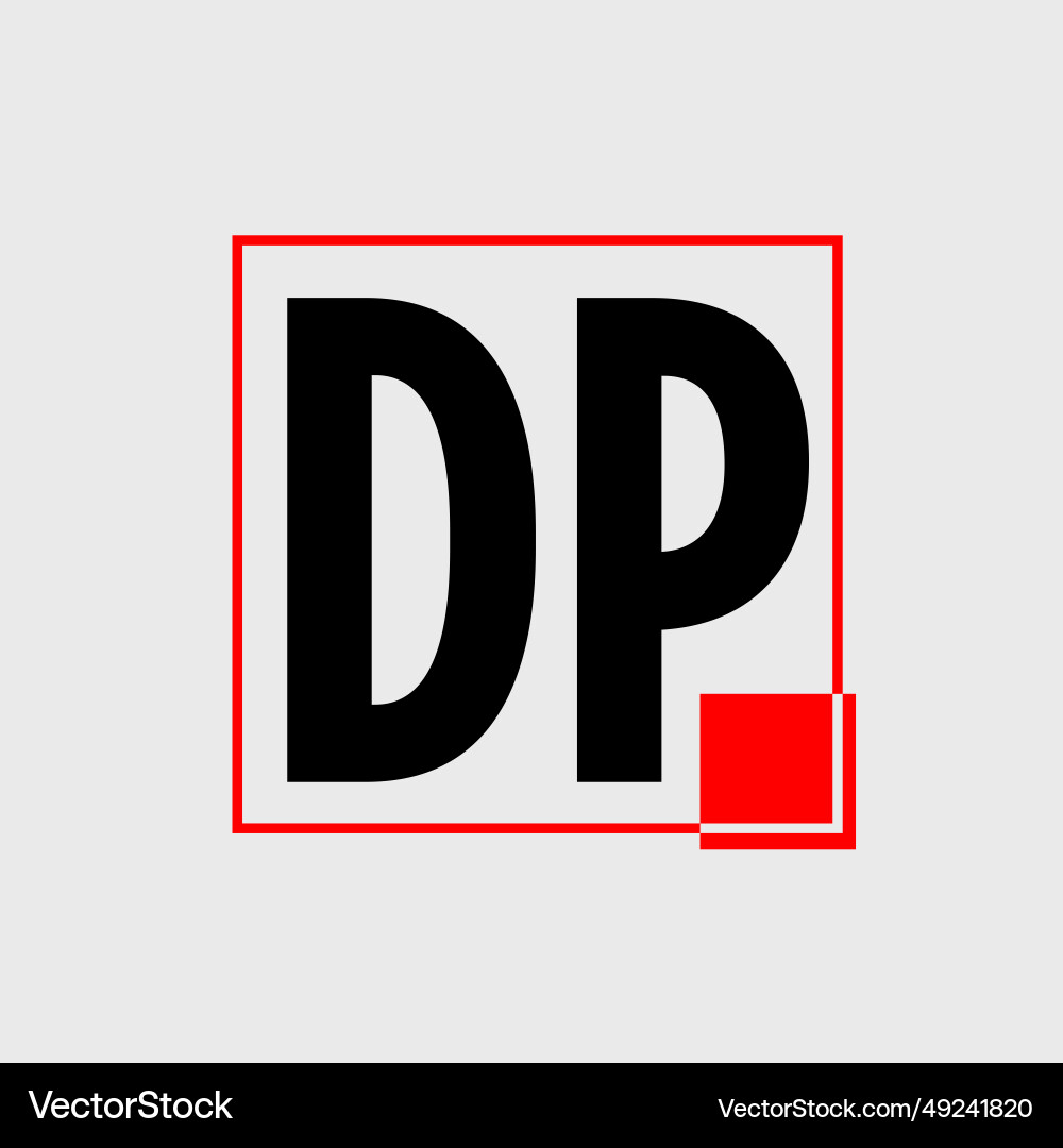 Dp company name monogram with initial letters Dp company name monogram with initial letters vector image