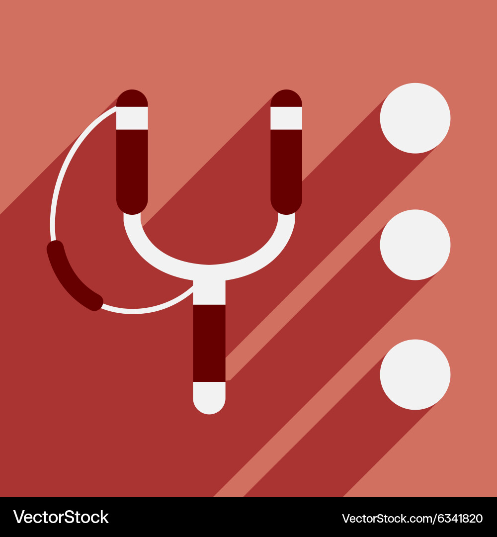 Flat with shadow icon and mobile application Vector Image