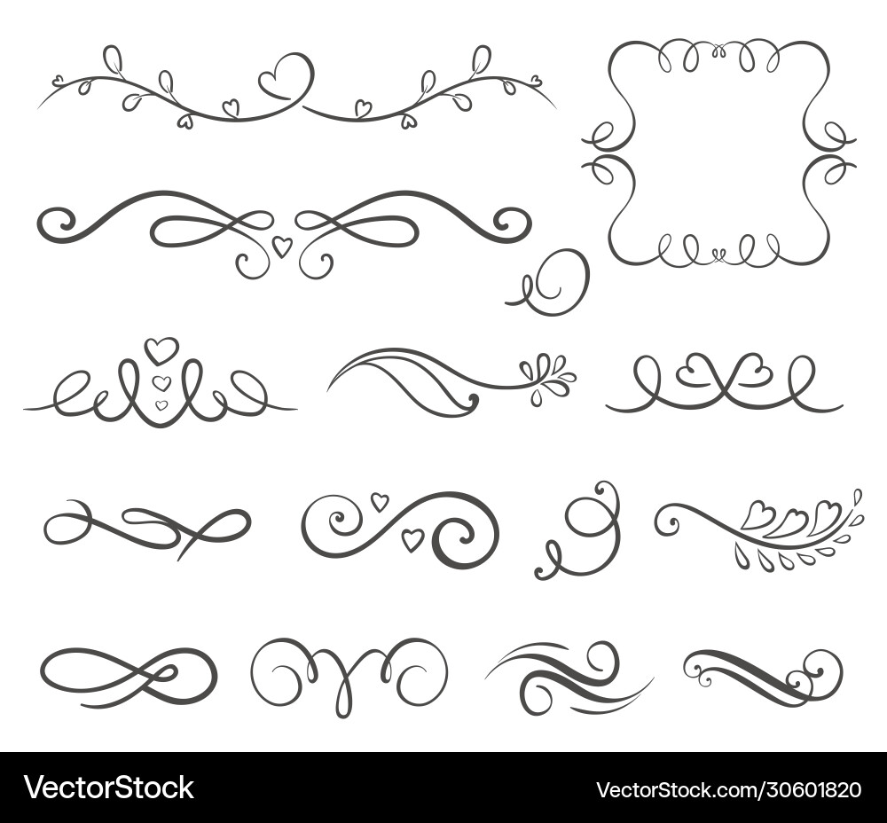 Floral Swirls and Ornaments Vector Image