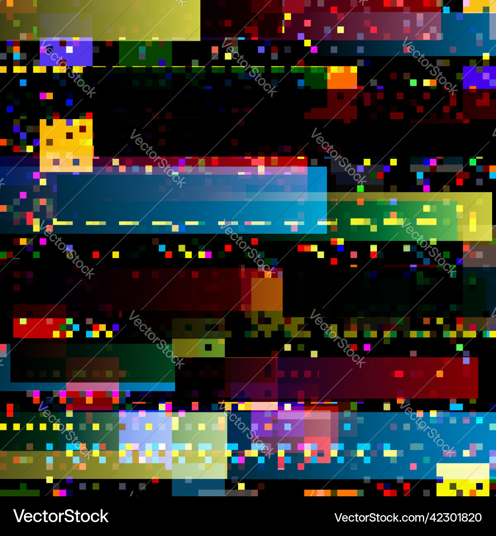 Glitch abstract background with colorful Glitch abstract background with colorful vector image