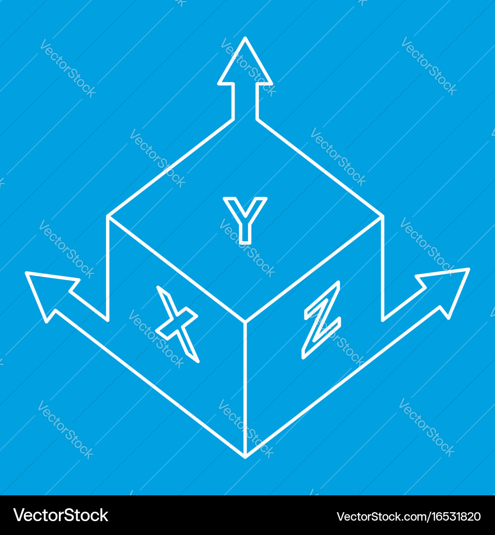 Height and width icon outline style Vector Image
