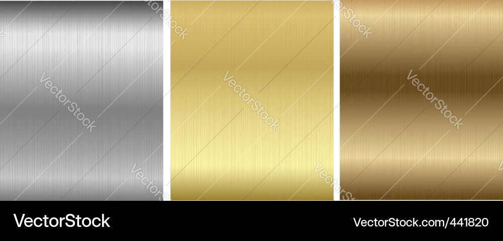 Metallic Bronze & Brass Textures vector image