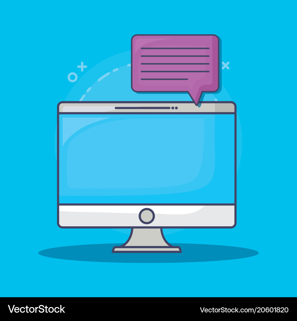 Monitor computer icon vector image