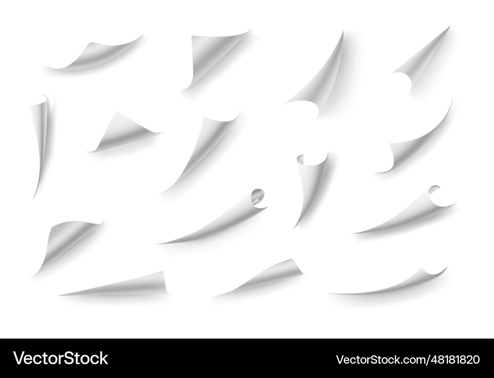 Page Curl - Paper Edge Effect Vector Image