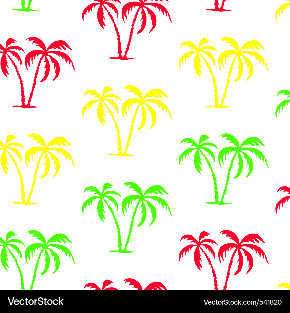 Palm Tree Seamless Pattern vector image