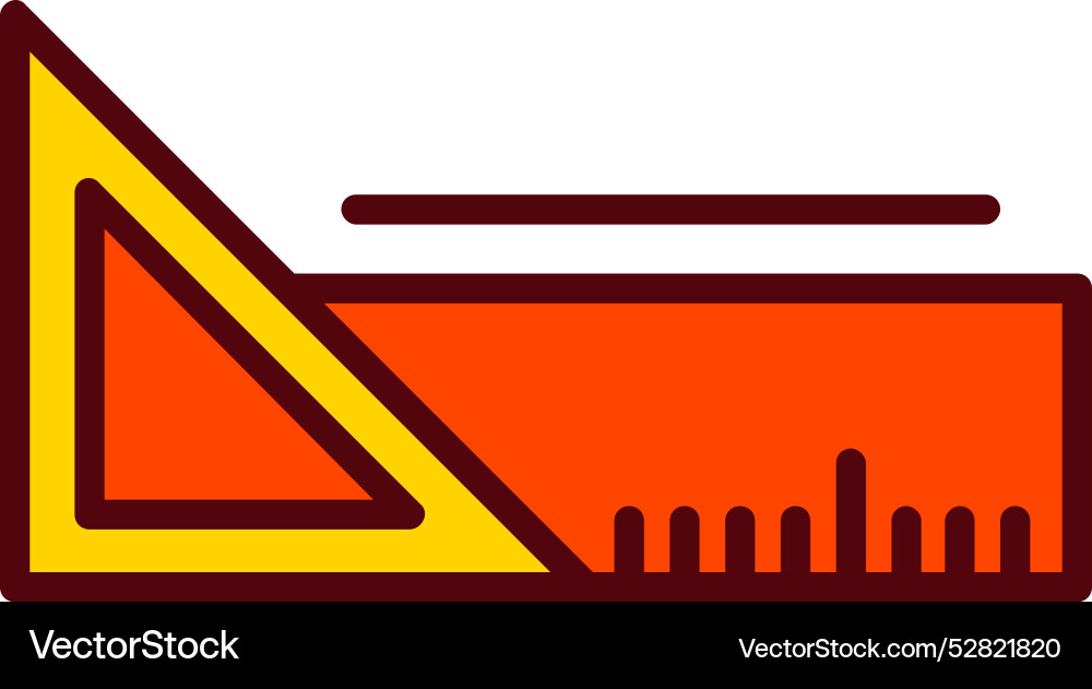 Triangular ruler icon design Vector Image