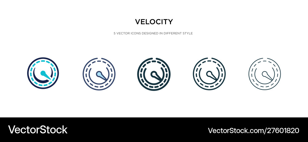 Velocity Icons - Multiple Styles vector image
