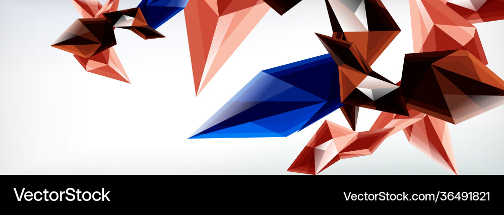 3d triangles and pyramids abstract Vector Image