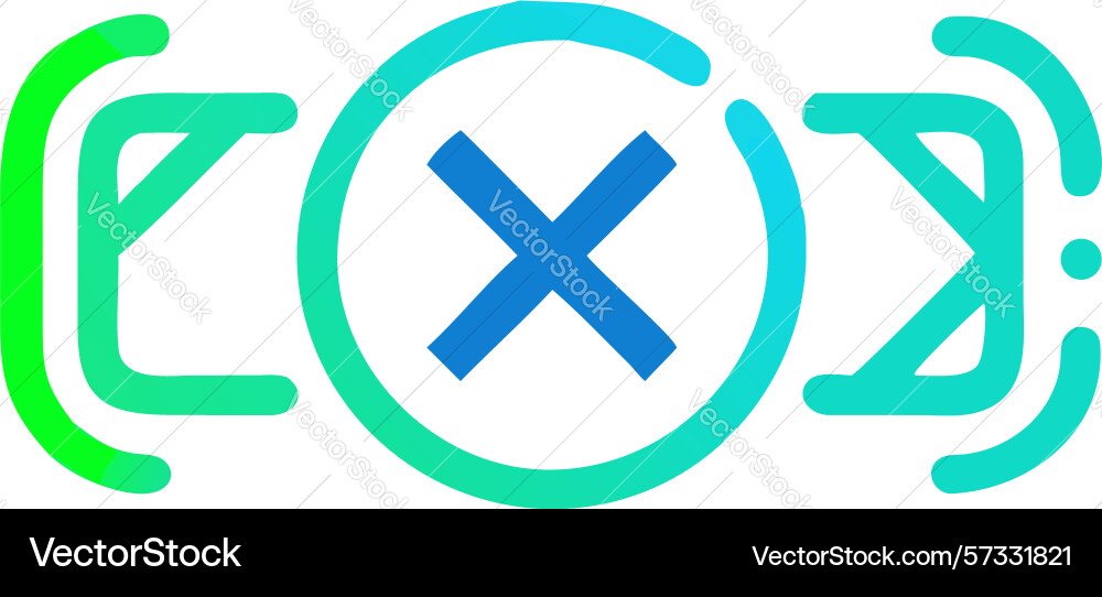Abstract data coding symbols digital syntax vector image