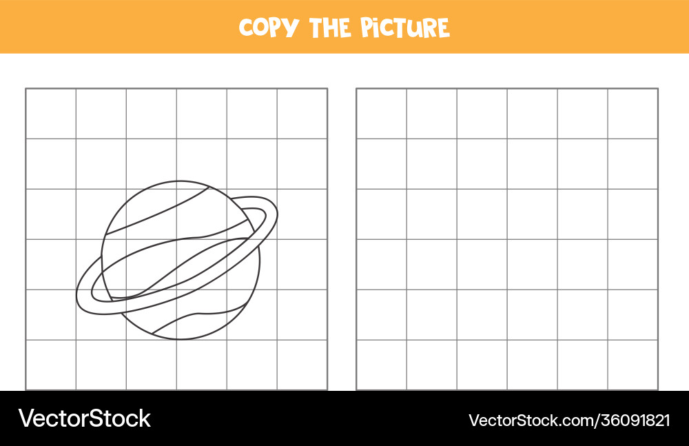 Copy picture planet uranus logical game Vector Image