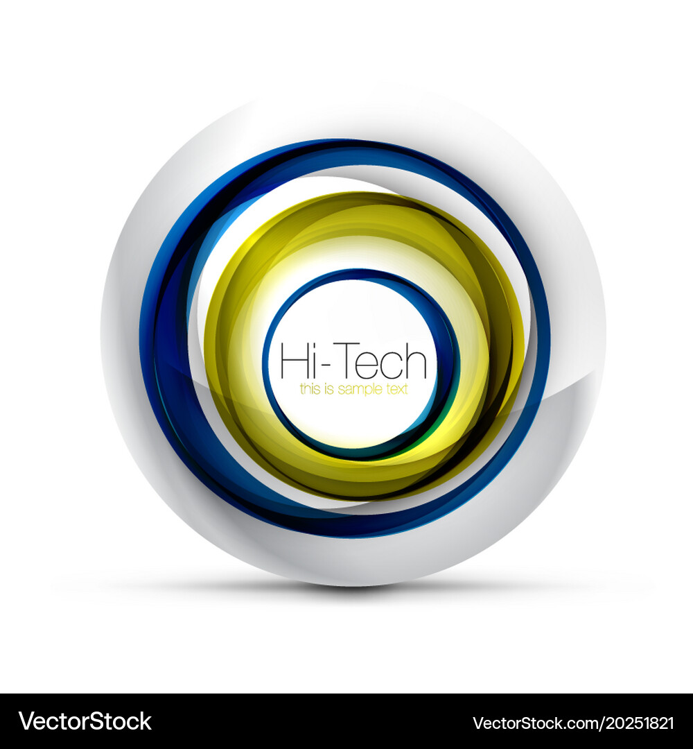 Digital techno sphere web banner button or icon vector image