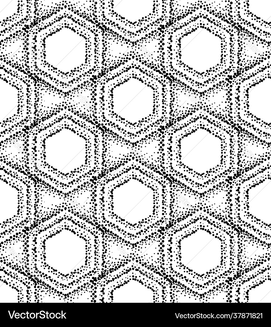 Hexagonal Pointillism Pattern vector image