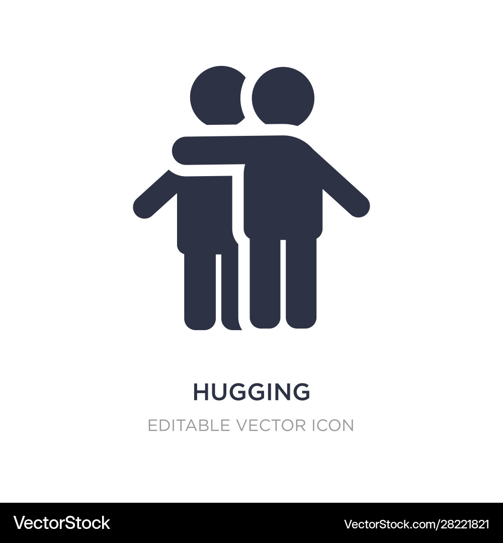 Hugging icon on white background simple element vector image