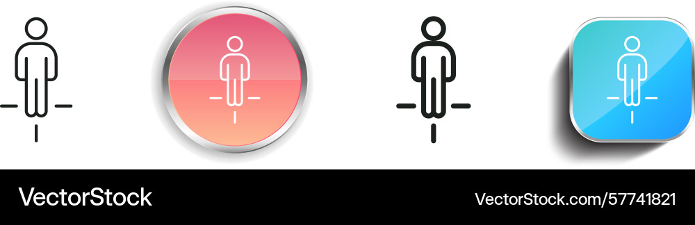 Position icon thin linear regular and button Position icon thin linear regular and button vector image