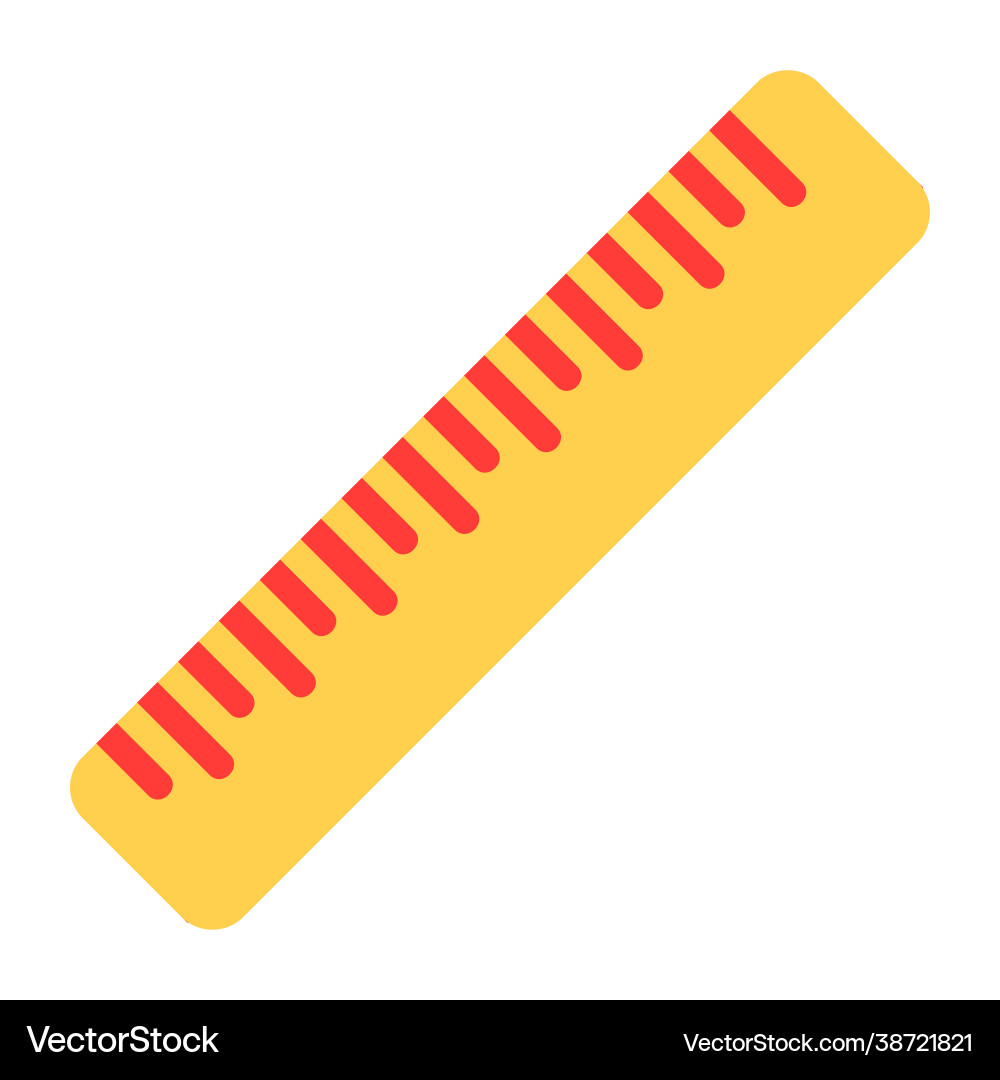 Ruler icon in flat style for any projects Vector Image