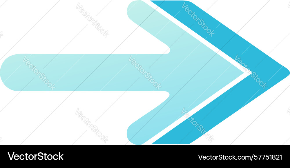 Smooth gradient arrow icon for intuitive vector image