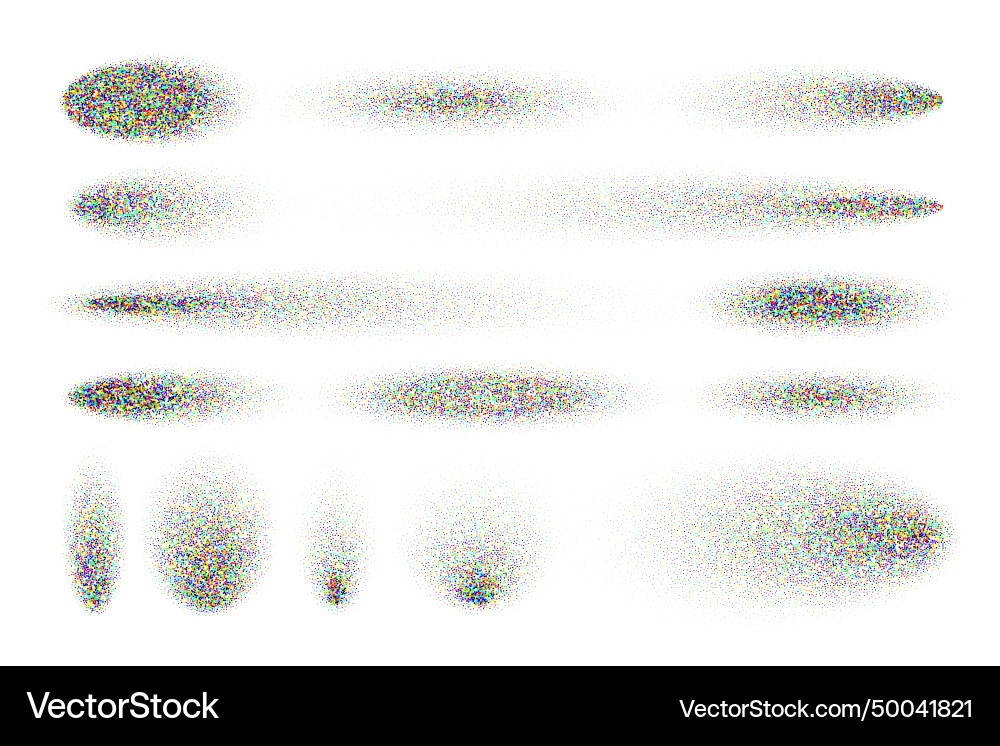 Stipple shadows set dotted design elements vector image