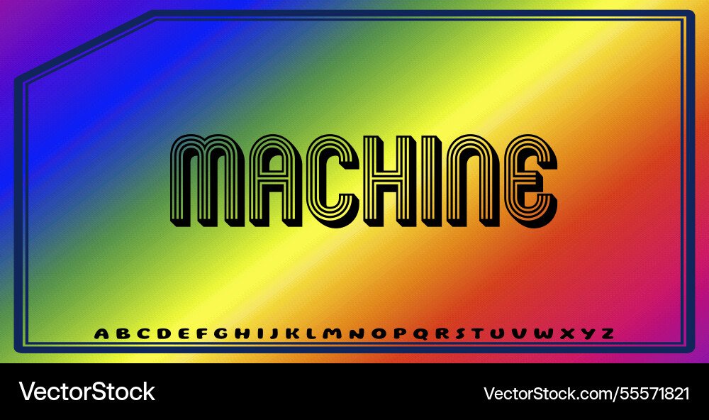 Text effects with editable colors and abstract vector image
