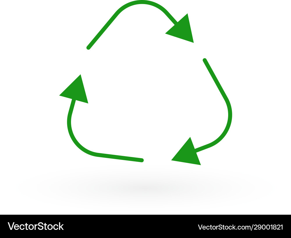 Three arrow in circle refresh or recycle symbol Three arrow in circle refresh or recycle symbol vector image