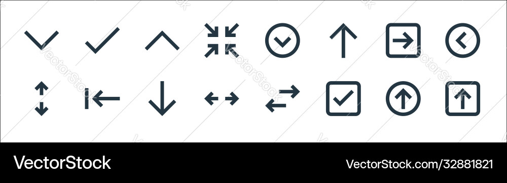 Ui line icons linear set quality Ui line icons linear set quality vector image