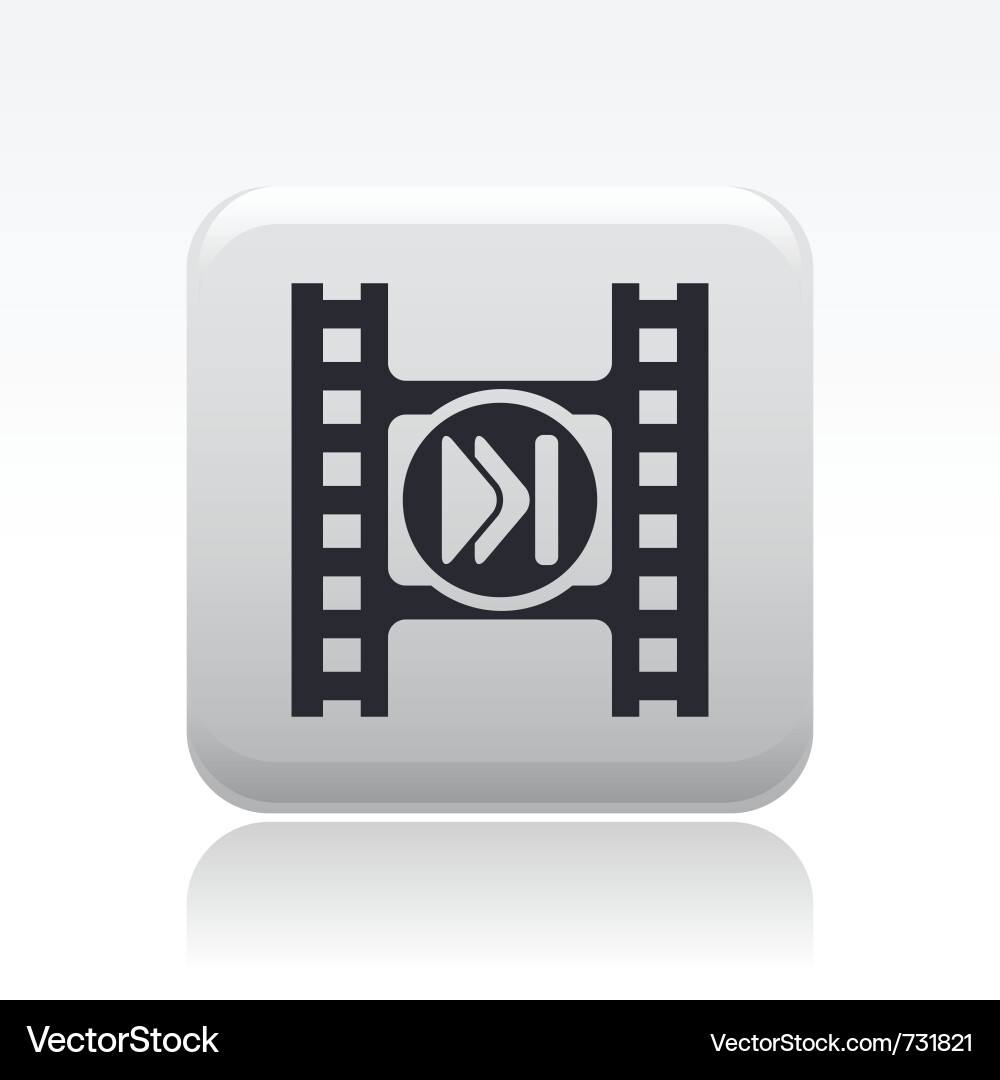 Video skip button vector image