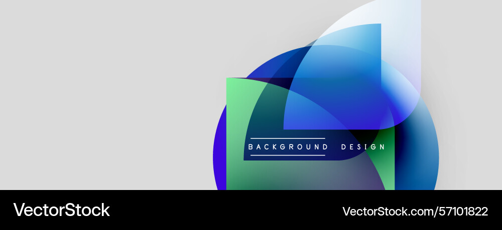 Abstract design features overlapping colorful Vector Image