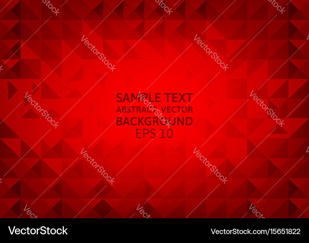 Abstract red geometric triangle background Vector Image