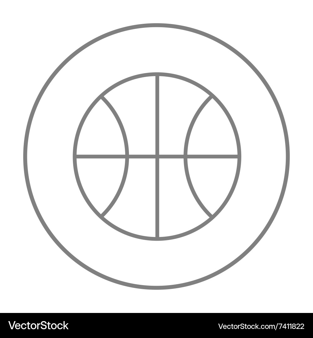 Basketball Ball Linie Icon Vektorbild