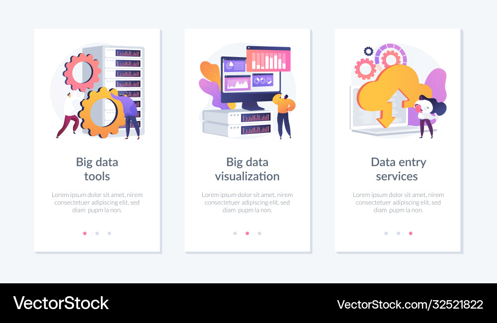 Big data app interface template Big data app interface template Vector Image