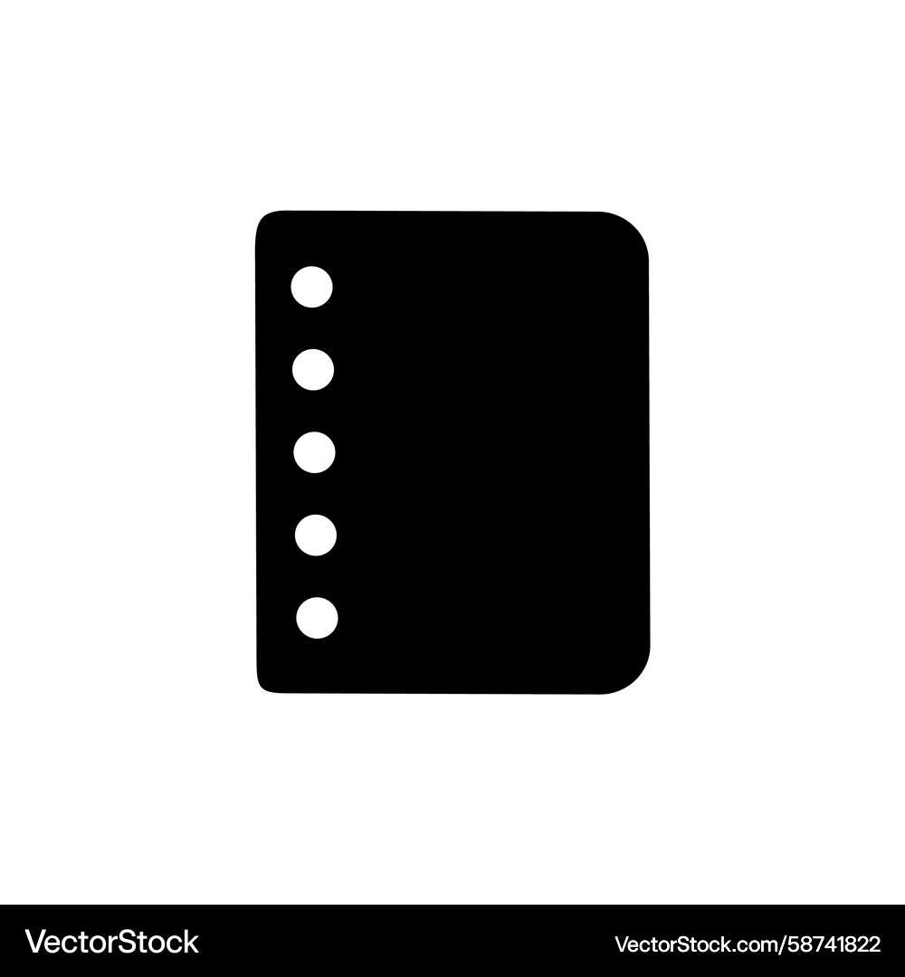 Black and white of a simple notepad or stack Vector Image