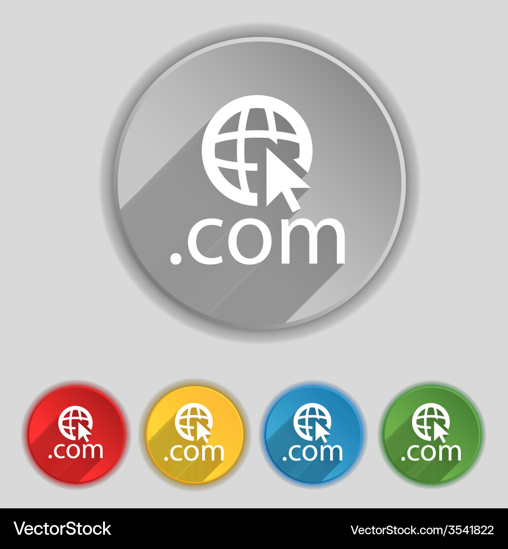 Domain com sign icon top-level internet vector image