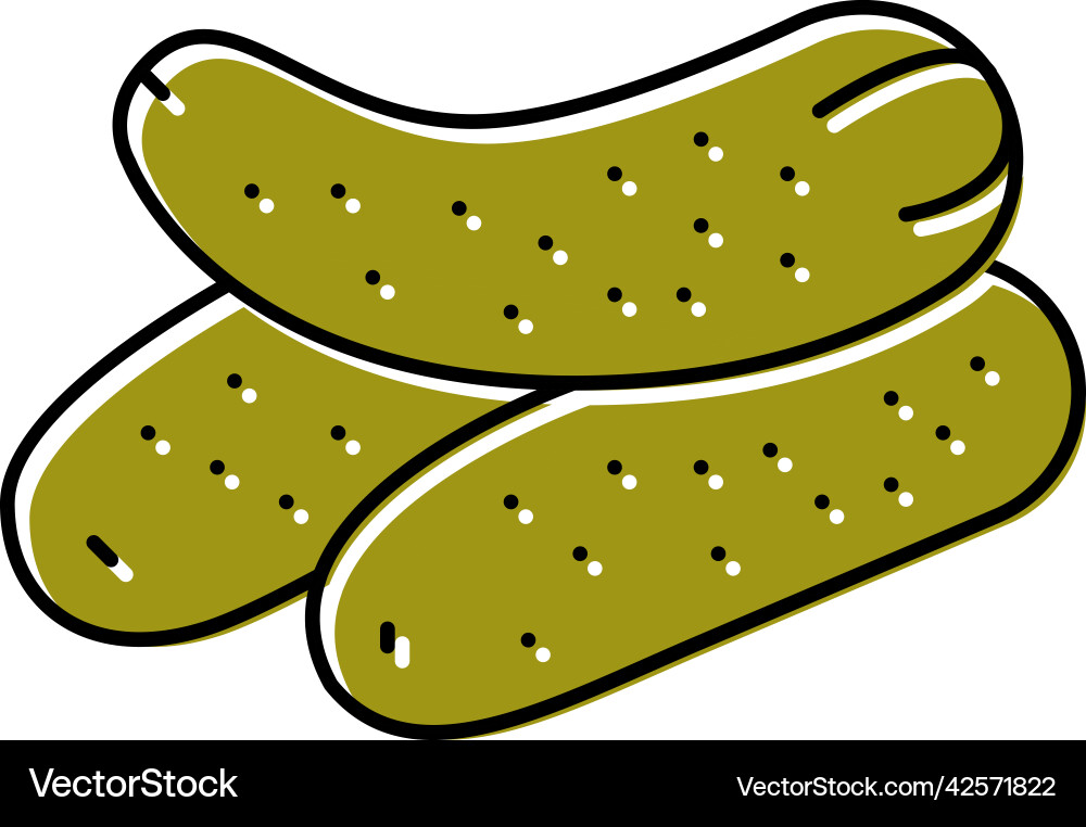 Pickle cucumber color icon Vector Image