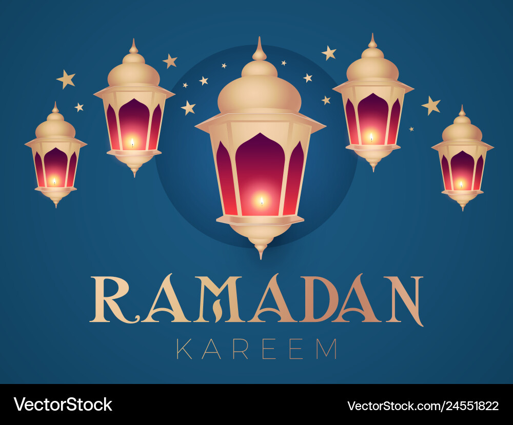 Ramadan kareem greeting islamic holiday design Ramadan kareem greeting islamic holiday design vector image